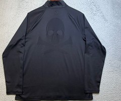 G/Fore 1/4 Zip Pullover Mens M Black Skull Bones Golf Performance Stretch Active