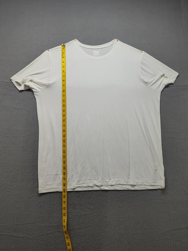 32 Degrees Men Athletic Shirt 2XL White Crew Neck Short Sleeve Gym Yoga Workout gallery