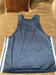 Adidas Prime green Mens Basketball Crew Tank Top Navy Blue Size XL