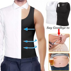 Men Compression Shirt Tank Top Gynecomastia Body Shaper Vest Tummy Belly Control