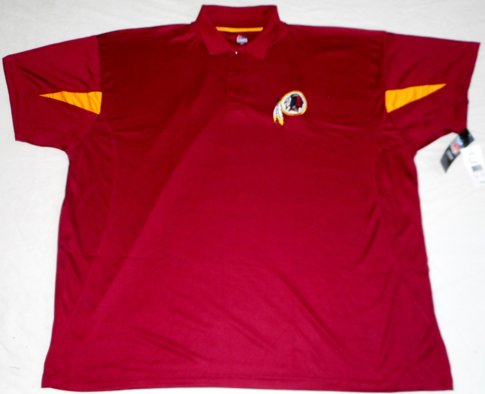WASHINGTON REDSKINS MAJESTIC GOLF COACHES POLO SHIRT BIG MEN'S 4X 5X MAROON NWT gallery