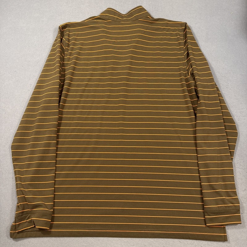 Good Good Golf 1/4 Zip Performance Pullover Shirt Men 2XL Stretch BRN/ORG Sports gallery