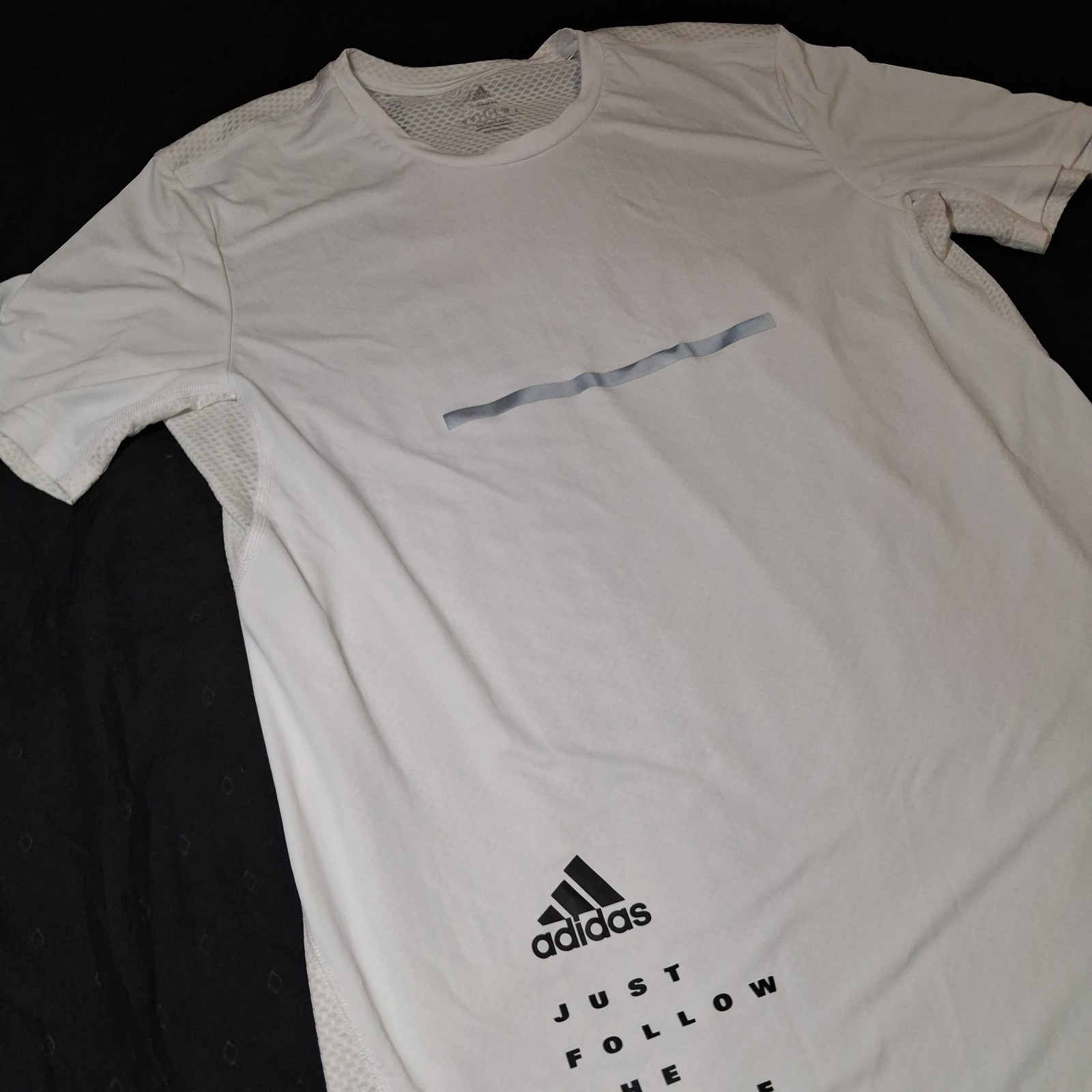 Adidas Running Aeroready Sm Short Sleeve Workout Breathable Reflective 3 Stripe gallery