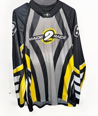 Made 2 Race Motocross Jersey Adult L Off-Road Gear Riding Shirt Gray Black
