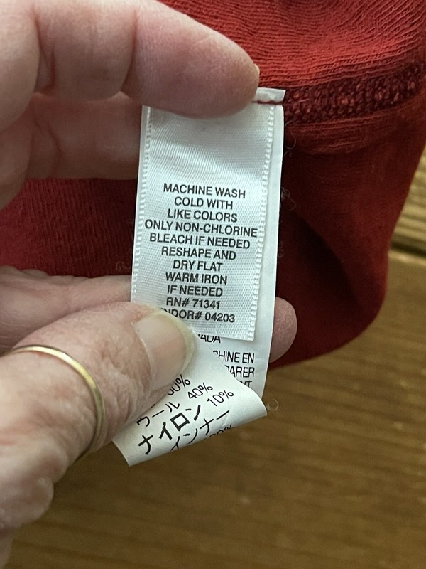L.L. Bean Double Layer Long Sleeve Cotton Wool Pullover Dark Red Shirt Men’s L gallery