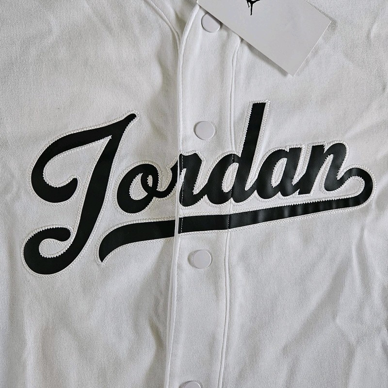 Nike Air Jordan Flight MVP Baseball Jersey White FN4663-100 Men's Size Large gallery
