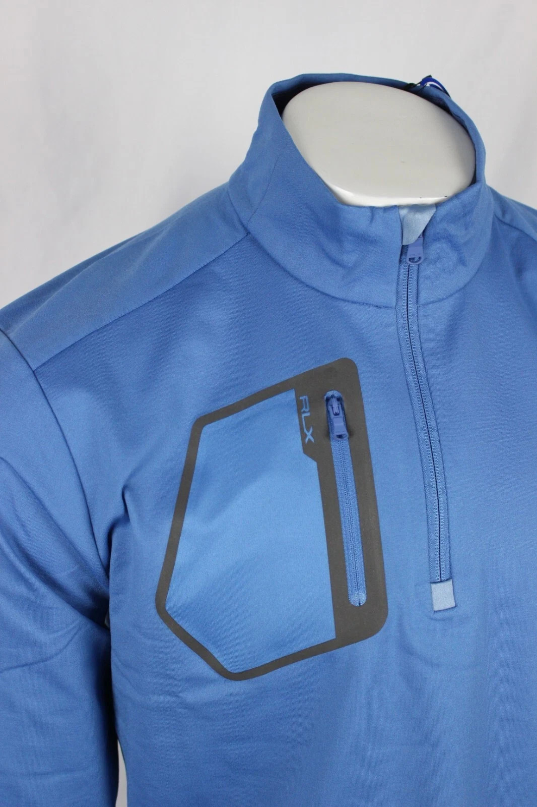 Ralph Lauren RLX Men's Performance Jersey 1/4 Zip Pullover M Medium Fleece Blue gallery