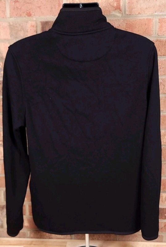 01.Algo Performance Black Long Sleeve 1/4 Zip Pullover Stretch Wicking Medium gallery