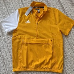 Adidas AEROREADY Sideline 1/4 Zip Jacket Gold Sample Men’s SMALL Short Sleeve