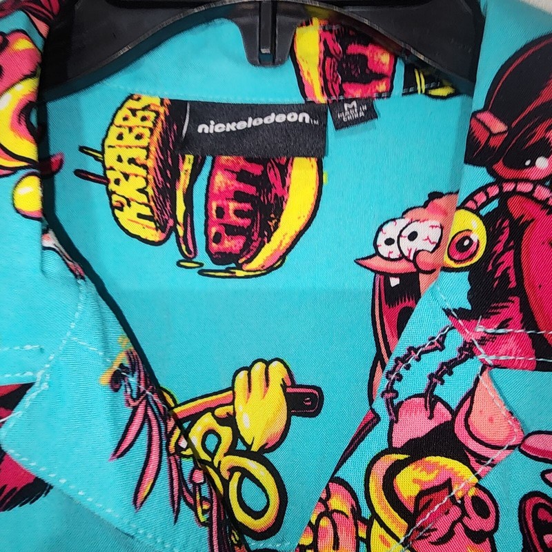 Sponge Bob and Patrick button-up shirt Men's size medium gallery