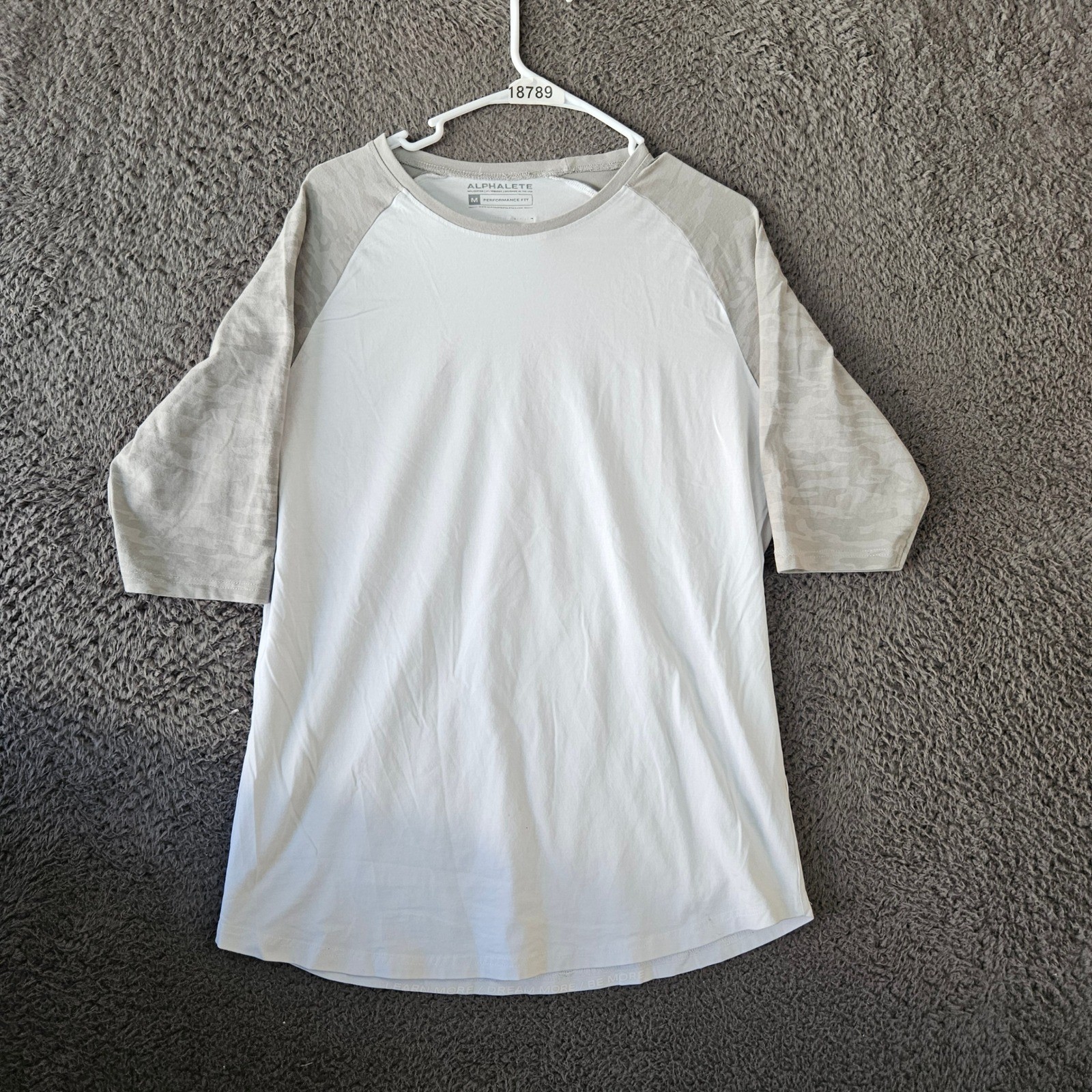 ALPHALETE Mens Medium Performance Fit Baseball T Shirt White gallery