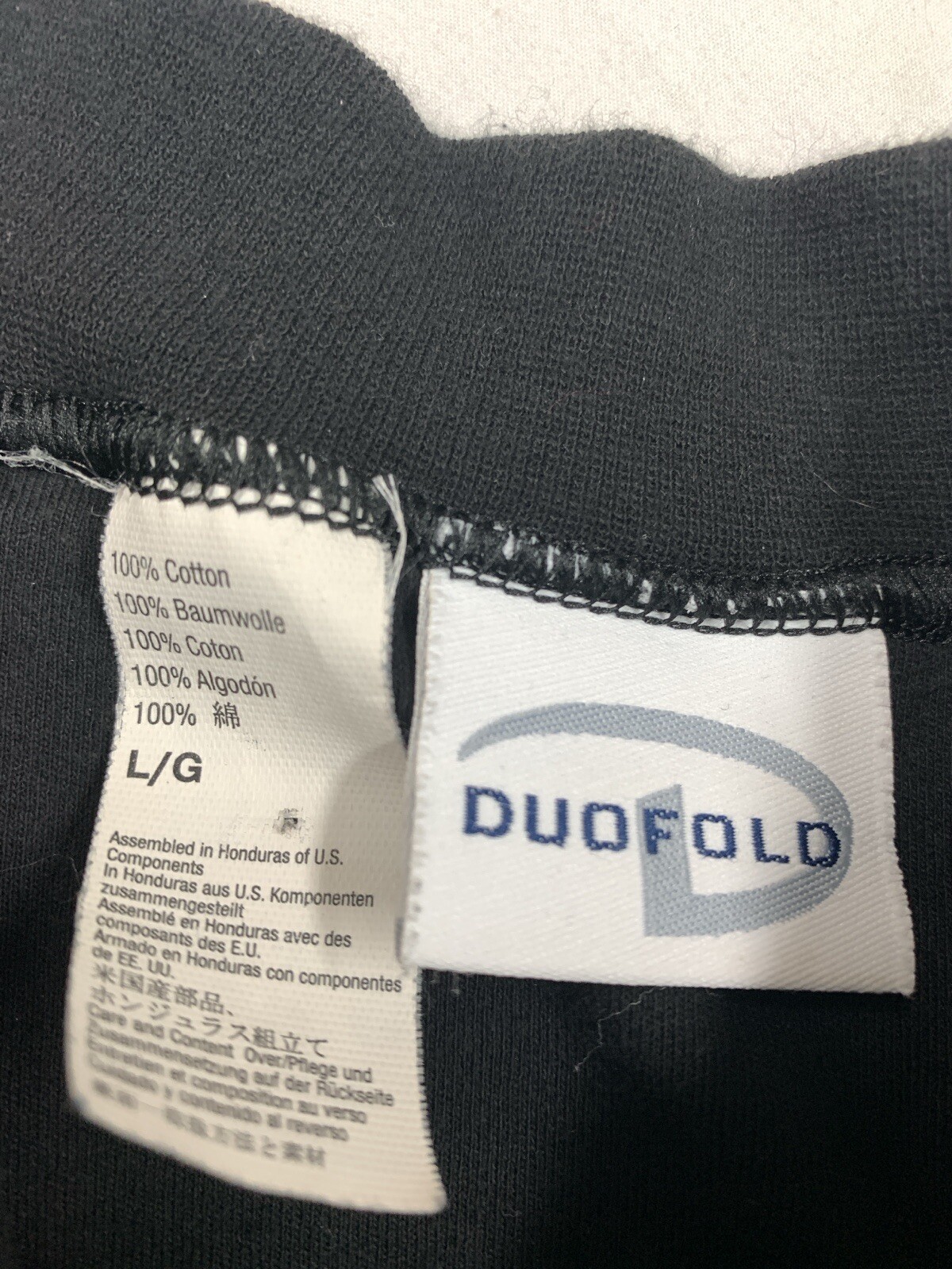 Vintage Duofold Black Knit Base Layer Performance USA Ski Men's Size LG gallery