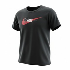 Nike The Nike Tee Dri-FIT Men’s L Black/Red Crew Neck Logo Graphic Tee