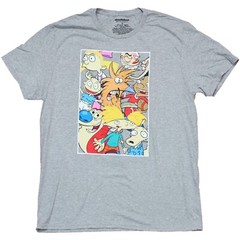 Nickelodeon Comfy Mens T-shirt With Ren, Stimpy, Hey Arnold, Rugrats, others NWT
