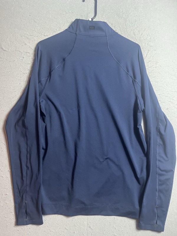 Rhone Pullover Mens M Session 1/4 Zip Blue Lightweight Gym Workout Stretch gallery