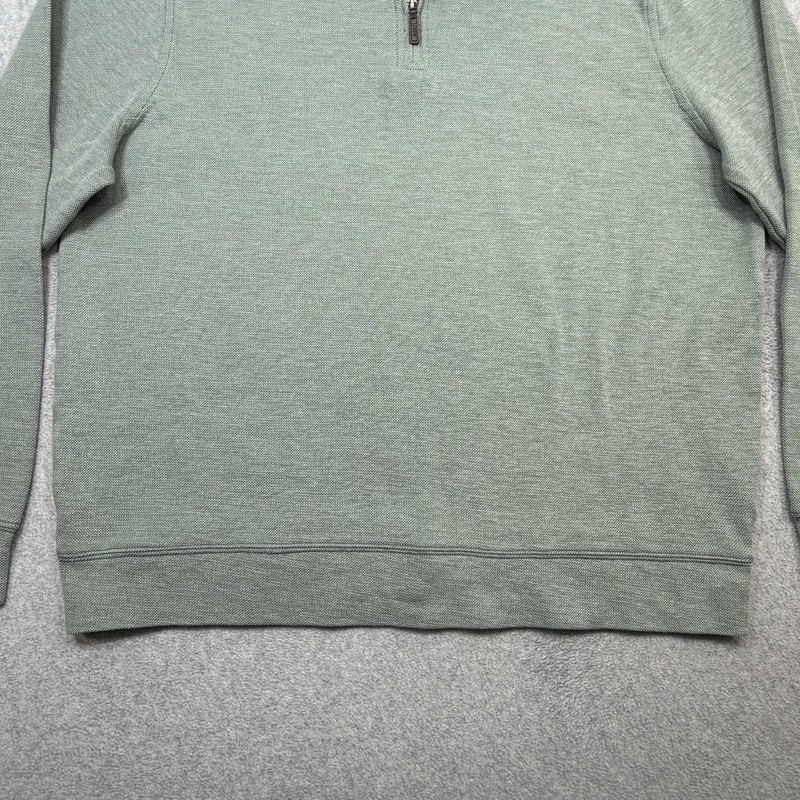 J Crew Performance Birds-Eye 1/4 Zip Pullover Men XXL Green Preppy Casual gallery