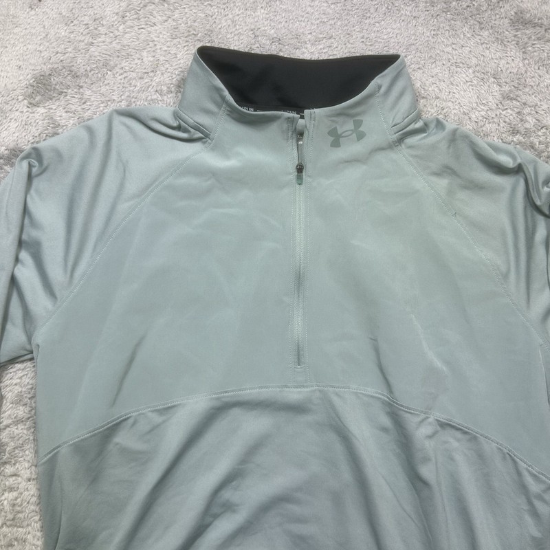 Under Armour Qualifier Run 2.0 ½ Zip Mens XL Green Fitted Thumb Holes Activewear gallery