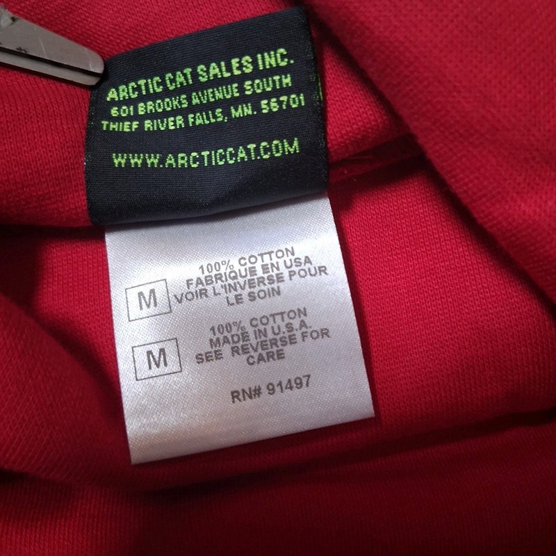 Vintage 1990s Arctic Cat Turtleneck Shirt Men M Red Snowmobile ATV Logo USA gallery