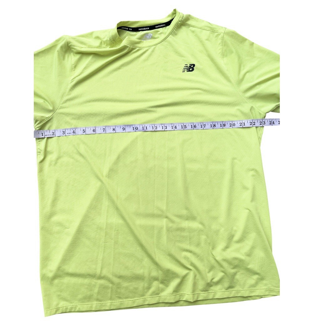 New Balance Neon Yellow/Green Men’s Running Shirt Lightweight Size XL gallery
