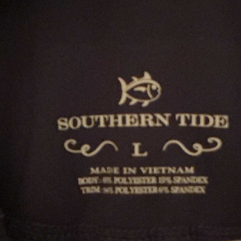 Southern Tide Women’s L Navy Blue 1/4 Zip Pullover Mock Neck w/ Thumbholes gallery