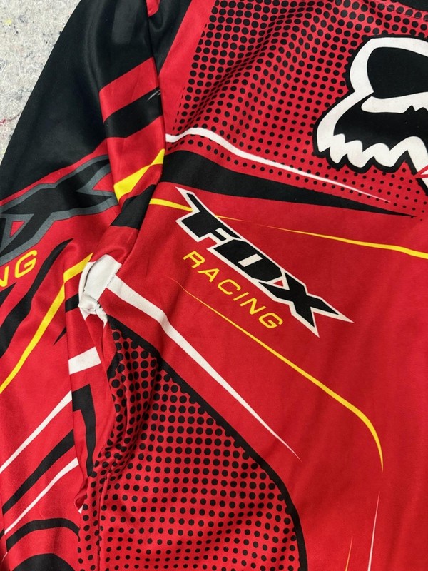 Fox Racing Jersey Mens Medium Red Motocross Long Sleeve Team X Graphic gallery