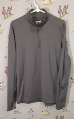 🌄 Marmot Quarter Zip Pullover Gray Base Layer Mens Size Medium Mid-Weight