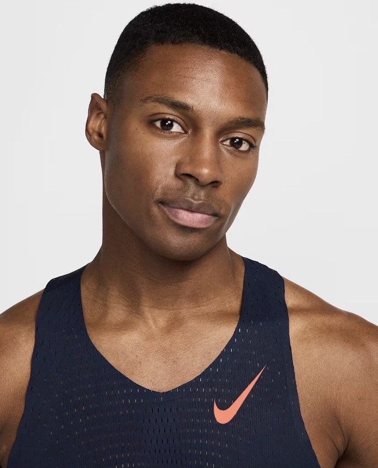 Nike AeroSwift Dri-FIT ADV Running Singlet Men Size Small Blue Orange FN4231-451