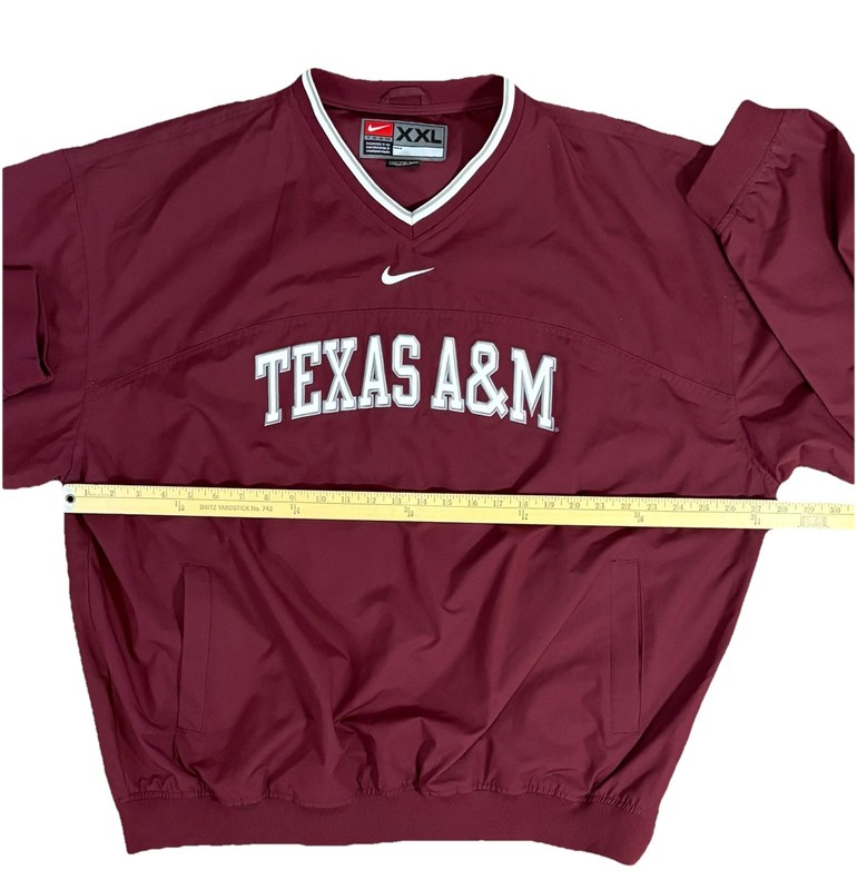 NIKE Men's XXL Maroon Red College Football A&M Softshell V-Neck gallery