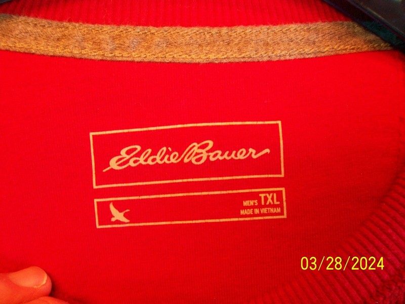men's sz TXL soft Black Labrador Retriever thermal shirt 49" Eddie Bauer true XL gallery