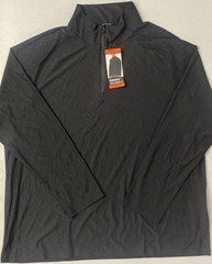 GERRY Mens Active Quarter Zip Regular Pullover Shirt XXL 2XL Quick Dry BLACK NWT
