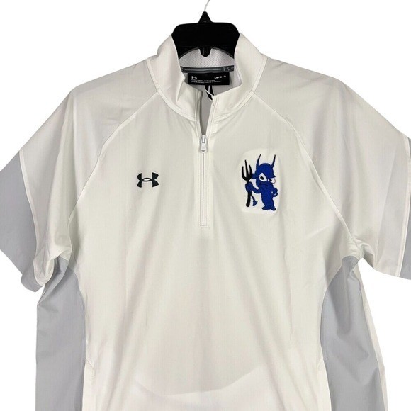 Duke Blue Devil Under Armour Squad Pullover Mens L Coaches Performance Training
