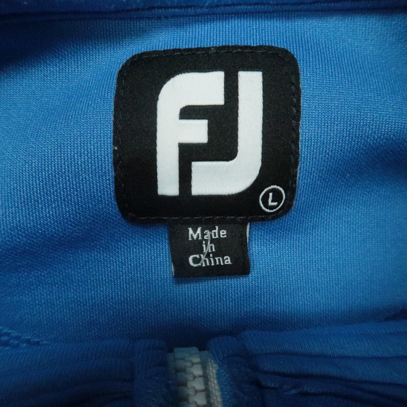 FootJoy Vest Mens Large Blue Golf Quarter Zip Sleeveless Stretch Ribbted * gallery