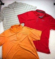 Nike Under Armour Adidas Polo Shirt Lot of 3 Mens XL Golf Casual Athletic Bundle