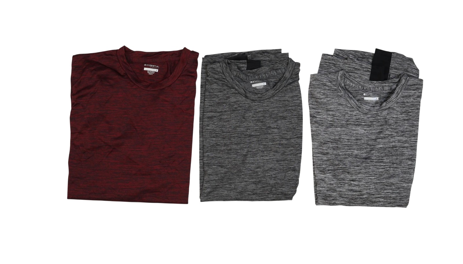 Essential Elements Shirt Mens Large Red Gray Short Sleeve Athletic Tee 3 Pack gallery
