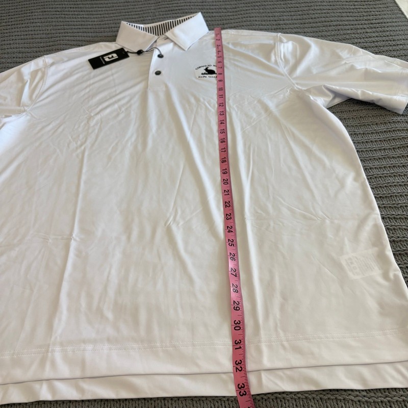 FootJoy Men's White Lisle Polo Shirt Napa Valley Coniglio Wines Size XXL Golf gallery