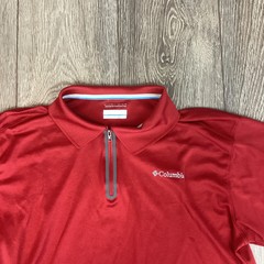 Columbia Red Shirt Sleeve 1/4 Zip Large Shirt Polo Teen Boys Outdoors Men’s