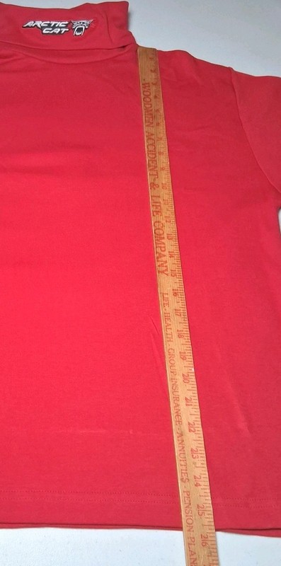 Vintage 1990s Arctic Cat Turtleneck Shirt Men M Red Snowmobile ATV Logo USA gallery