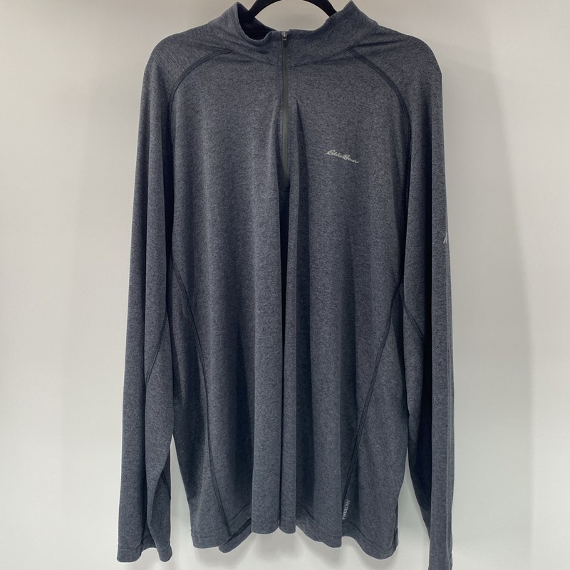 Eddie Bauer Pullover Mens 3XLT Tall Gray 1/4 Zip Motion Free Dry Performance gallery