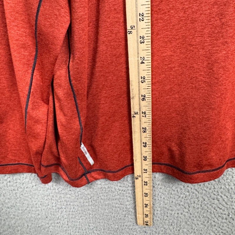 LL Bean Shirt Mens 3XL Orange Quick Dry Trail Tee 1/4 Zip Pullover Performance gallery