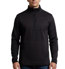 Merrell Men’s M Black Quarter-Zip Grid Fleece Pullover Sweatshirt M0431