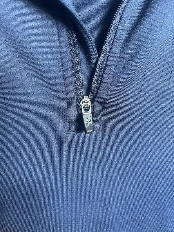 Rhone Pullover Mens M Session 1/4 Zip Blue Lightweight Gym Workout Stretch gallery
