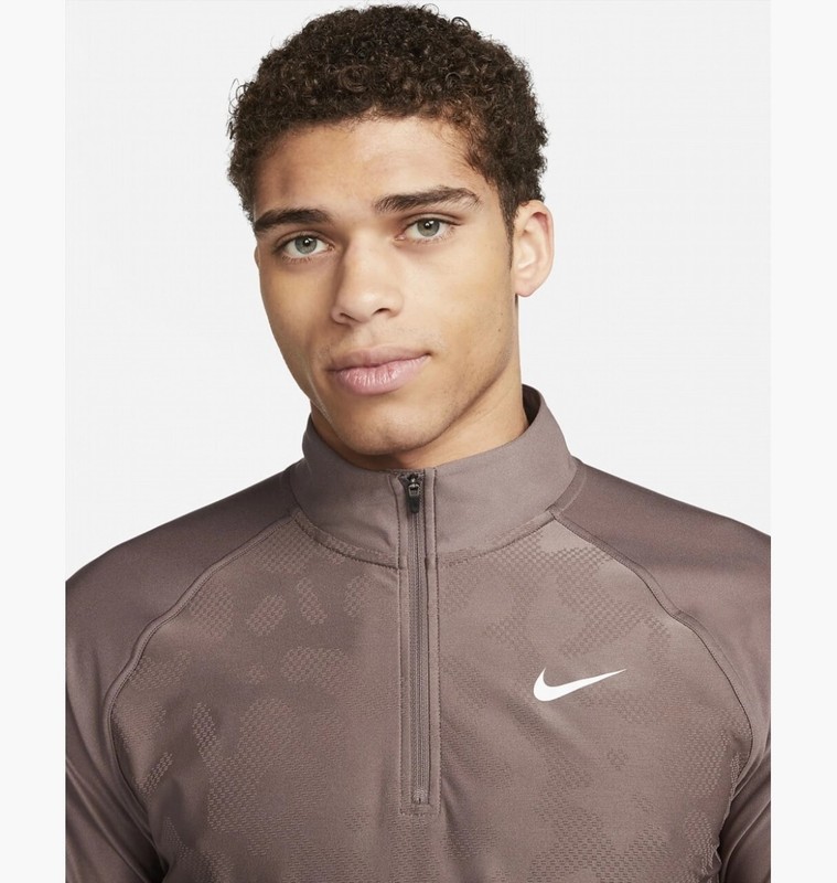 Mens Nike Dri-Fit Adv Tour 1/2 Zip Brown Top Choose Your Size gallery