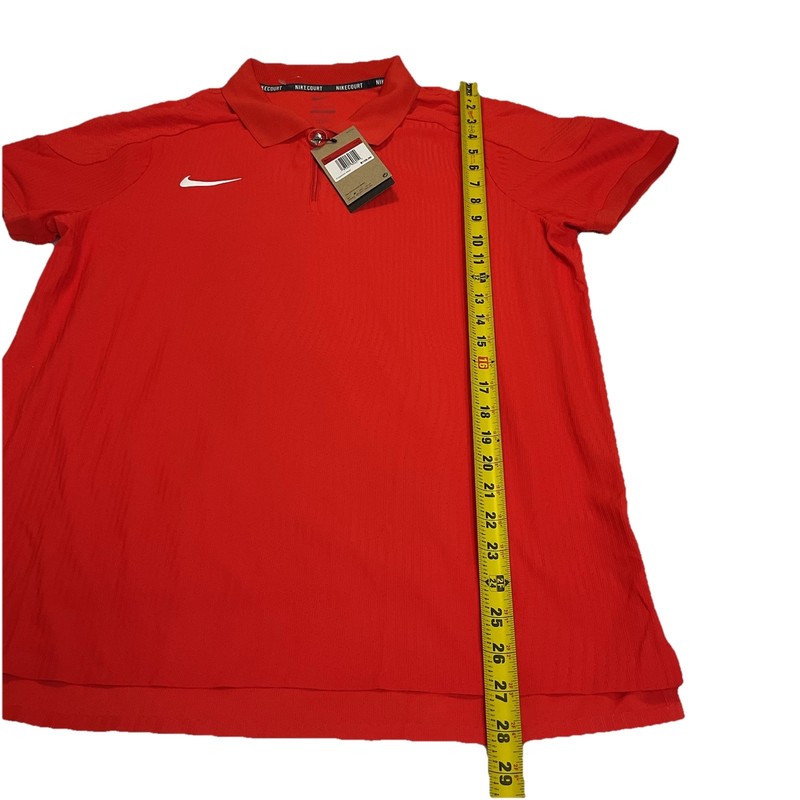 Nike Court Dri-FIT ADV Textured Tennis Polo Chile Red HQ0792-673, Men’s Size L gallery