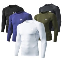 Men’s Thermal Long Sleeve Compression Shirts Rash Guard Base Layer Undershirt