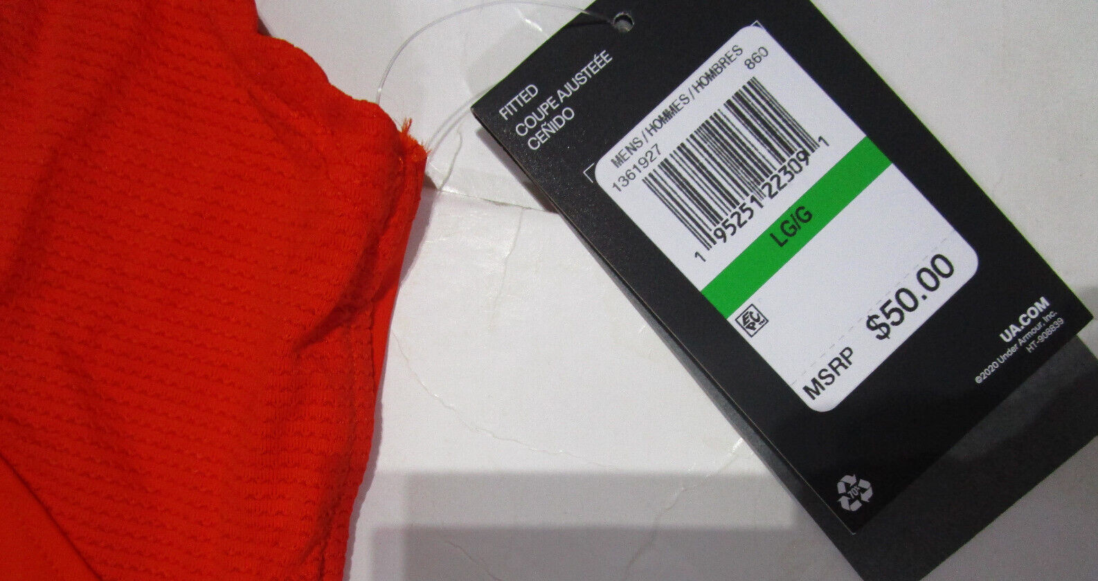 Under Armour Men's Fitted Running Top, New Orange Sport Life Style Sz M $50 gallery