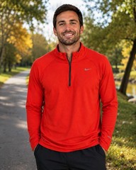 Nike Running Dri-FIT Element Quarter Zip Pullover Men’s Large Hi Vis