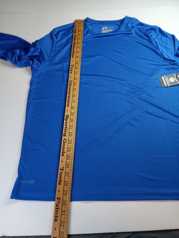 Russell Athletic Shirt Men's XL (46-48) Core Long Sleeve Performance Tee Blue gallery