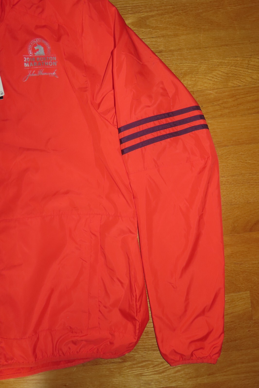 April 2018 Adidas 122nd B.A.A. BOSTON MARATHON (LG) Running Hooded Jacket Tags gallery