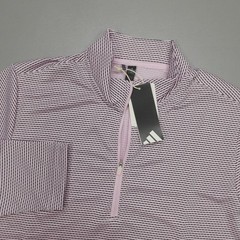 Adidas Performance Print 1/4 Zip Golf Pullover Men’s Size L Pink JL5258 NWT $80