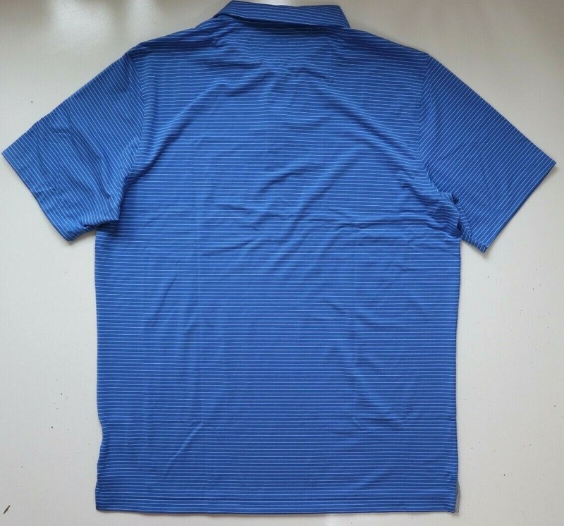 ADIDAS ADIPURE TECH STRIPED GOLF SHORT SLEEVE POLO SHIRT TOP - BLUE DT4332 MEN M gallery